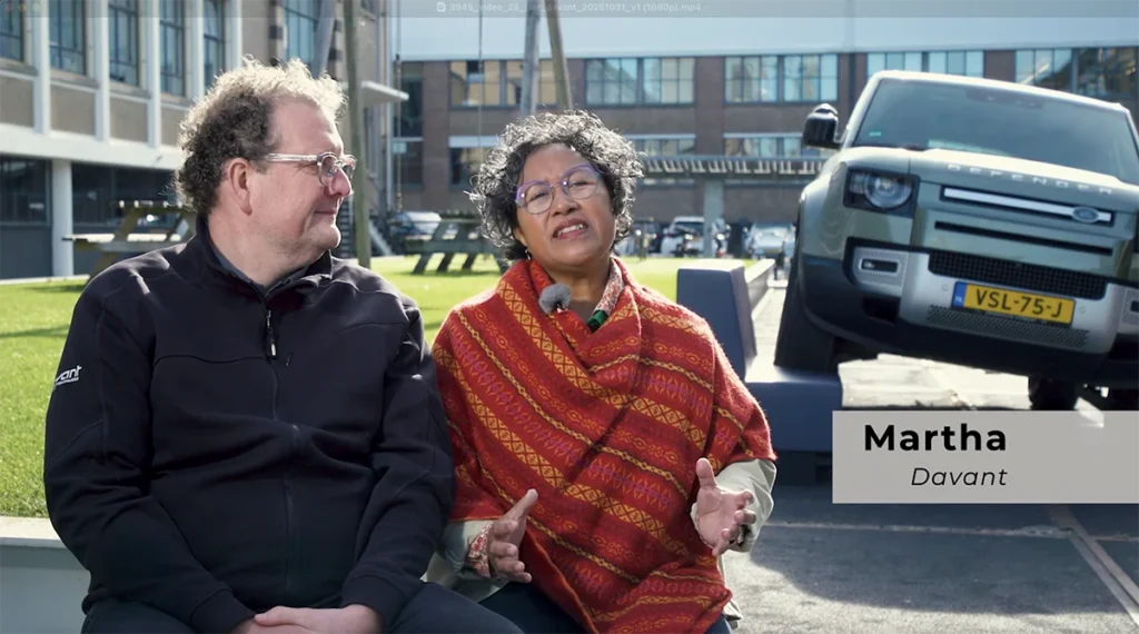 Martha en Marco van Davant bij De Gruyterfabriek in Den Bosch.